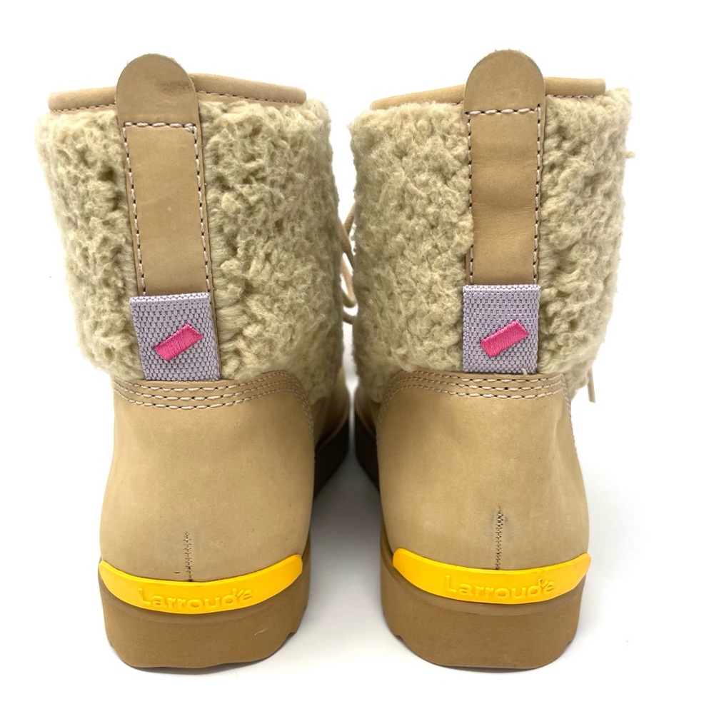 Larroude Cream Lace Up Boots - Picture 11 of 16